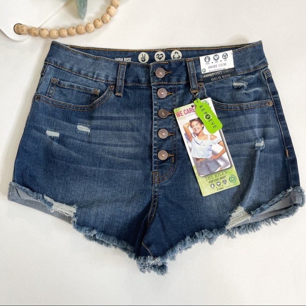 REWASH Comfort Stretch High Rise Jean Shorts